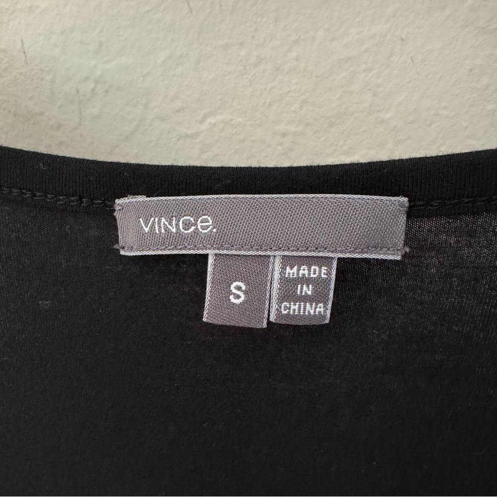 VINCE Black Jersey Tank Top Scoop Neck Modal Sleeveless Size Small - Picture 2 of 15